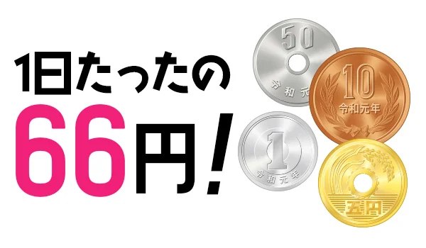 1日たったの66円!